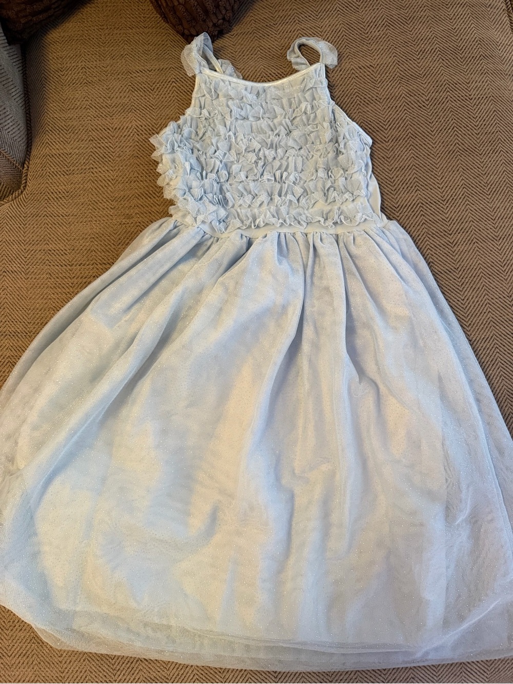 Girls H&M Blue Sparkle Tulle Princess Party Dress